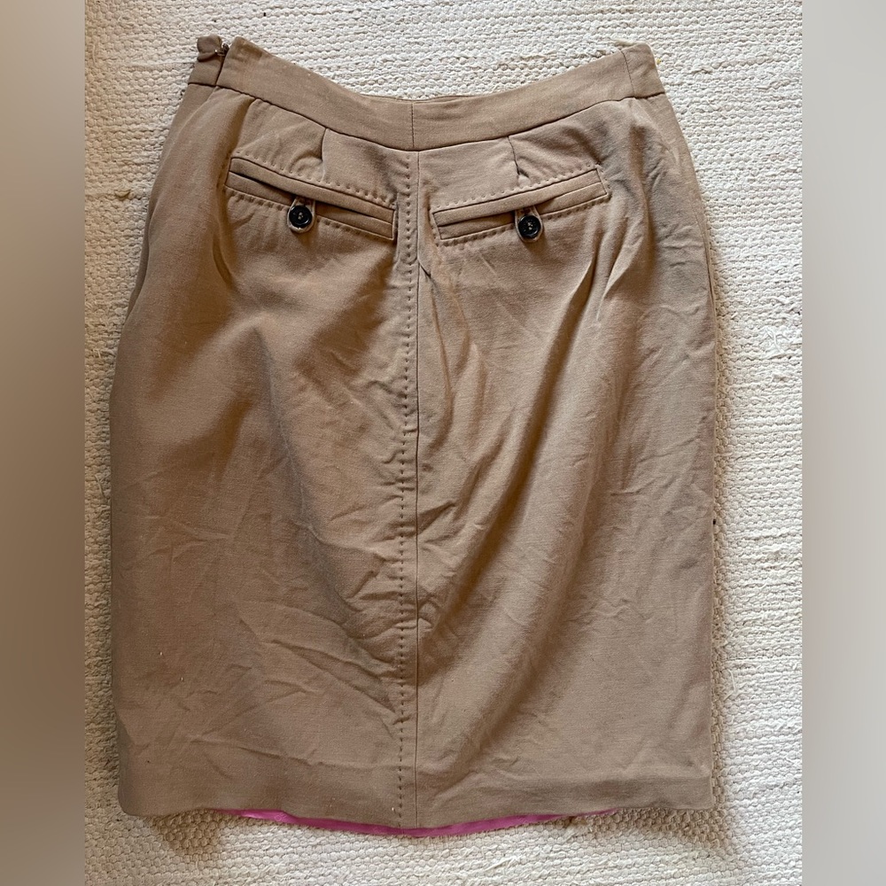 Dsquared Camel Wool Midi Skirt Small - image 2